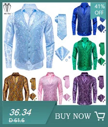 Dark Red Men's Vests Silk Paisley Jacquard Waistcoat Jacket NeckTie Hanky Cufflinks for Men Business Party Designer Gifts