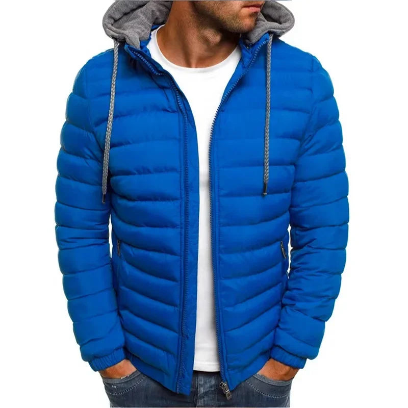 Outdoor Leisure Sportswear for the Autumn and Winter of 2025. Fashionable, Simple and Classic Hooded Warm Zipper Jacket.
