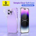 Baseus Clear TPU Case for iPhone 17 16 15 14 13 12 11 Pro Max Plus Air Soft Transparent Phone Cover Soft Thin Protective Case