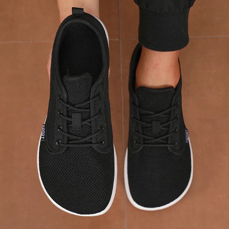 Men's Shoes Sneakers Wide Toe Barefoot Casual Wide Last Fashionable Canvas Black Flat Board Shoes Breathable Mesh Men's Shoes