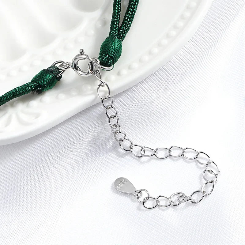 3CT Moissanite Braided Cord Necklace for Women Adjustable Choker Chain Dainty Oval Cut Birthday Gift S925 Pure Silver