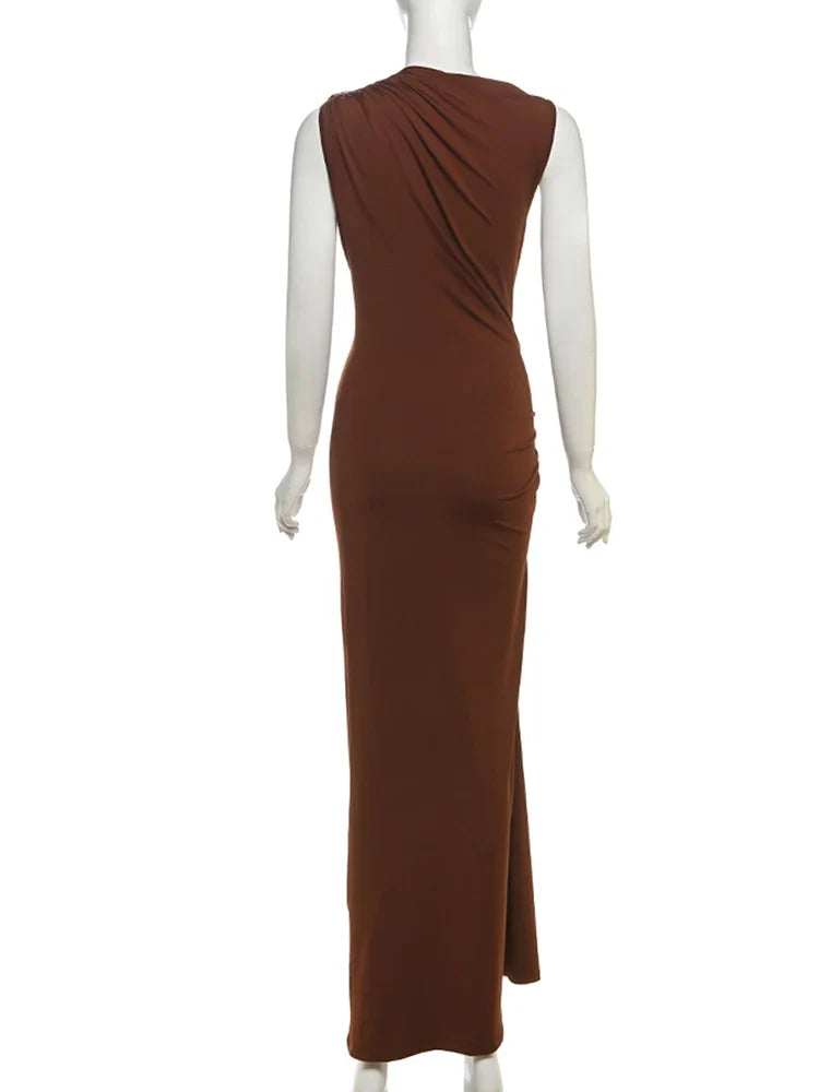 Sisterlinda Solid Slim Fit Girdle Lift The Hips Maxi Dress Women Sexy Popular Body-shaping Vestidos Girl Festival Party Bodycon