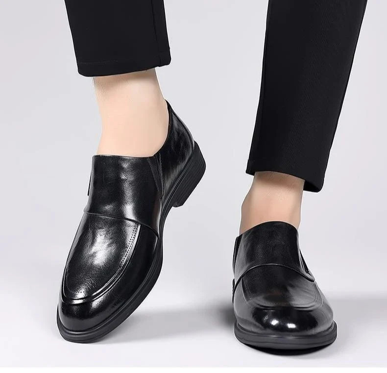 Luxury Brand Men Leather Formal Business Shoes Male Office Work Flat Shoes Oxford Breathable Party Wedding Anniversary Shoes