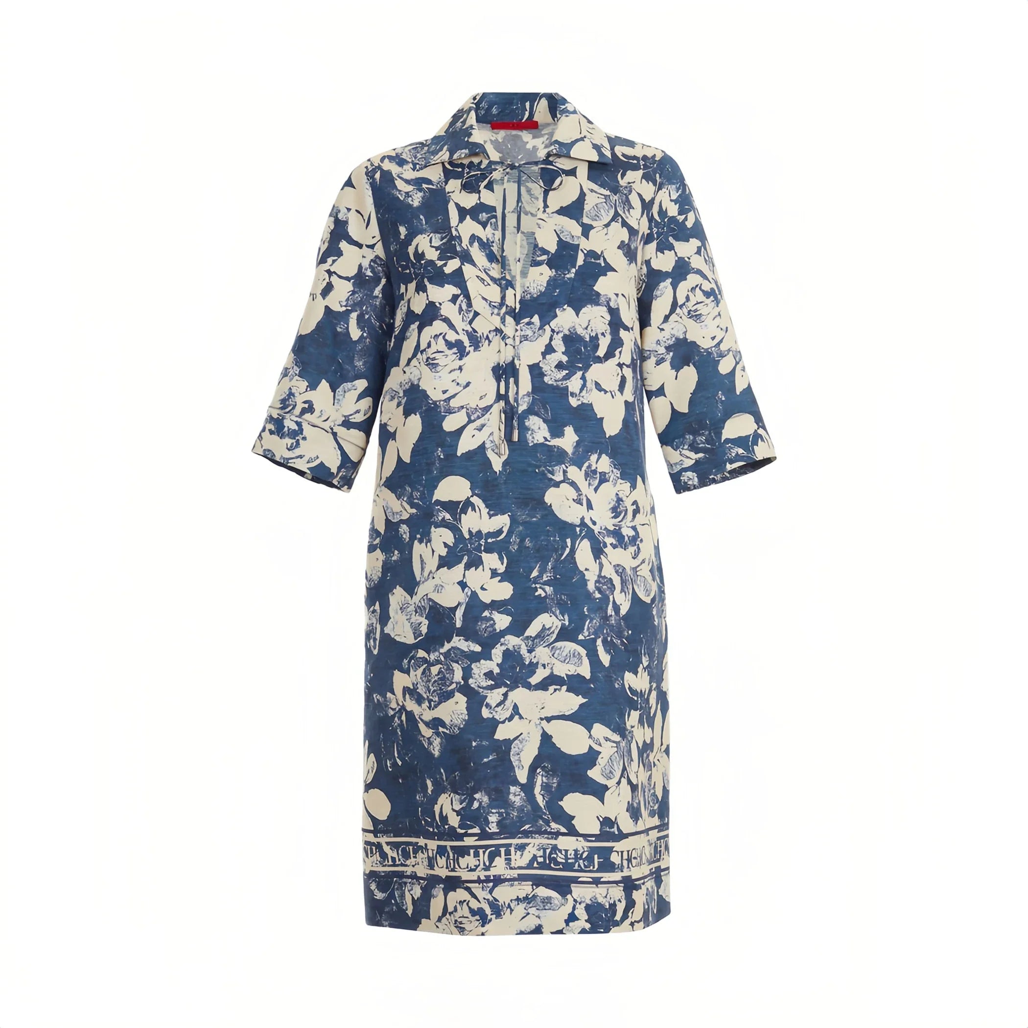 2025 Summer Fashion Women Commuting V Neck Dresses Fashion Midi Printed New Lady Straight Dress
