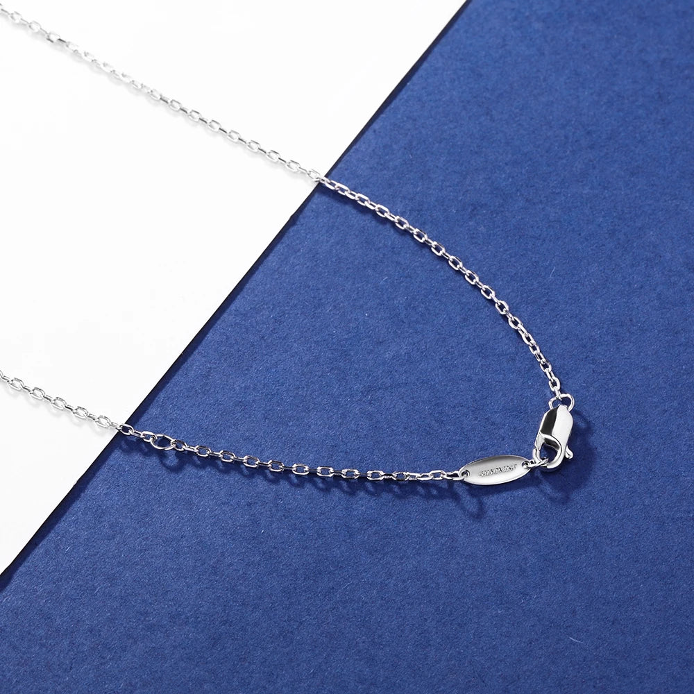 4.8cttw Full Moissanite Pendant Necklace for Women S925 Silver Round & Pear Cut Lab Diamond Necklace Party Wedding Jewelry Gift
