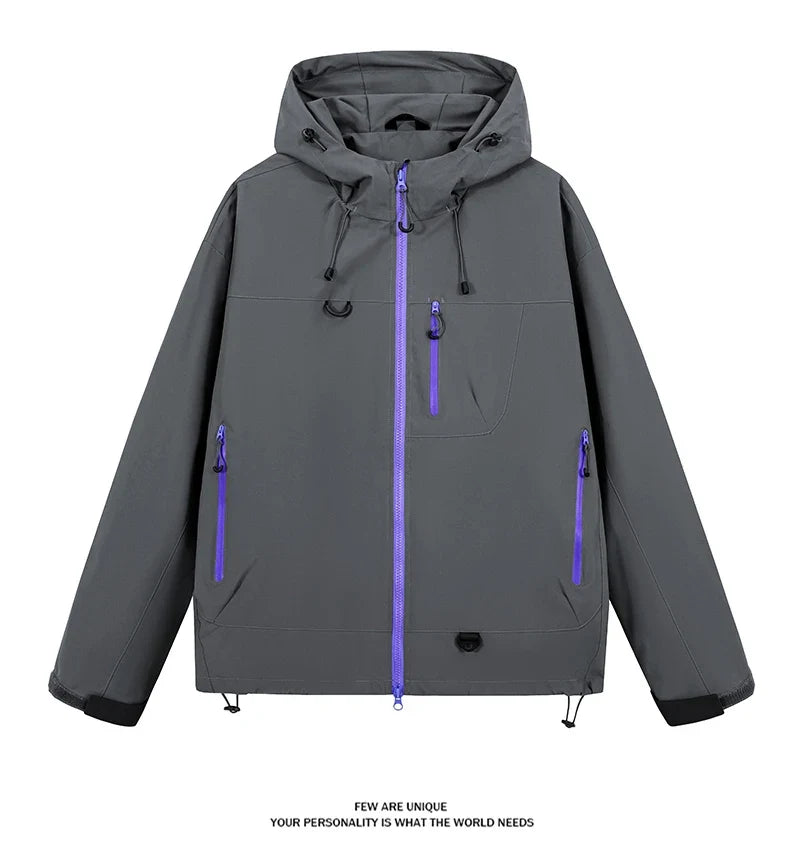Men's Women's Waterproof Hiking Jacket Trekking Camping Mountaineering Windbreaker Unisex Outdoor Sport Windproof Rain Coat
