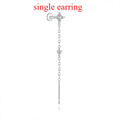 New D Vvs1 All Moissanite Tassel Drop Earrings for Women Lab Diamond Wedding Party Jewelry 100% S925 Sterling Silver