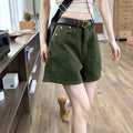 Wide Short Jean Pants Woman With Waist Pocket Denim Shorts for Women Korean Style Youthful Cheap Harajuku Fashion Outfits Jorts