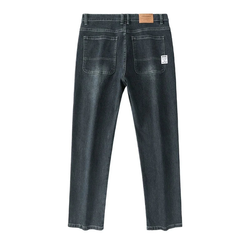 2025 New Style Y2 Spring and Autumn Loose Jeans Men's Baggy Straight Wide Leg Business Casual Pants Brand Men's Clothing