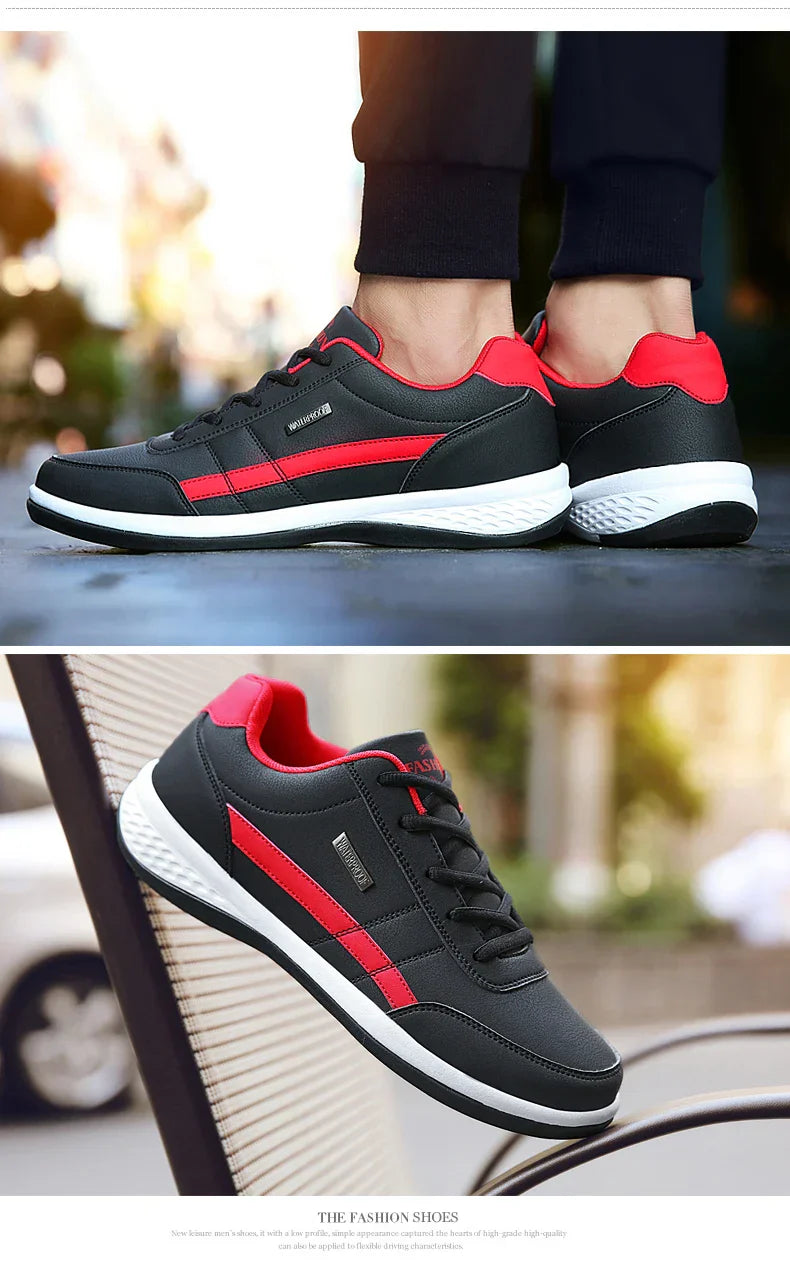 Men Shoes Spring Autumn Waterproof Walking Sneakers Leisure Male Leather Sports Shoes Non-Slip Footwear Tennis for Men
