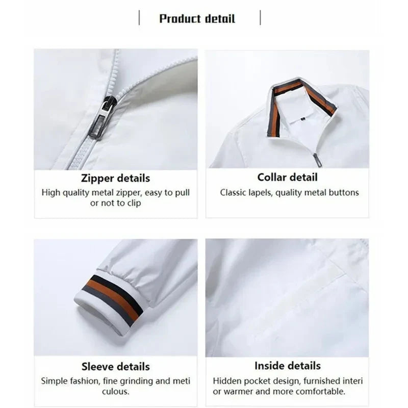 Spring Autumn Men's Jackets Oversized Stand Collar Zipper Outdoor Coat Tops Baseball Bomber Varsity Jackets Man Designer Clothes