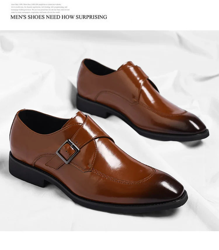 Men's Leather Shoes British Style Business Formal Derby Comfortable Fashionable Casual Footwear-SJ1112