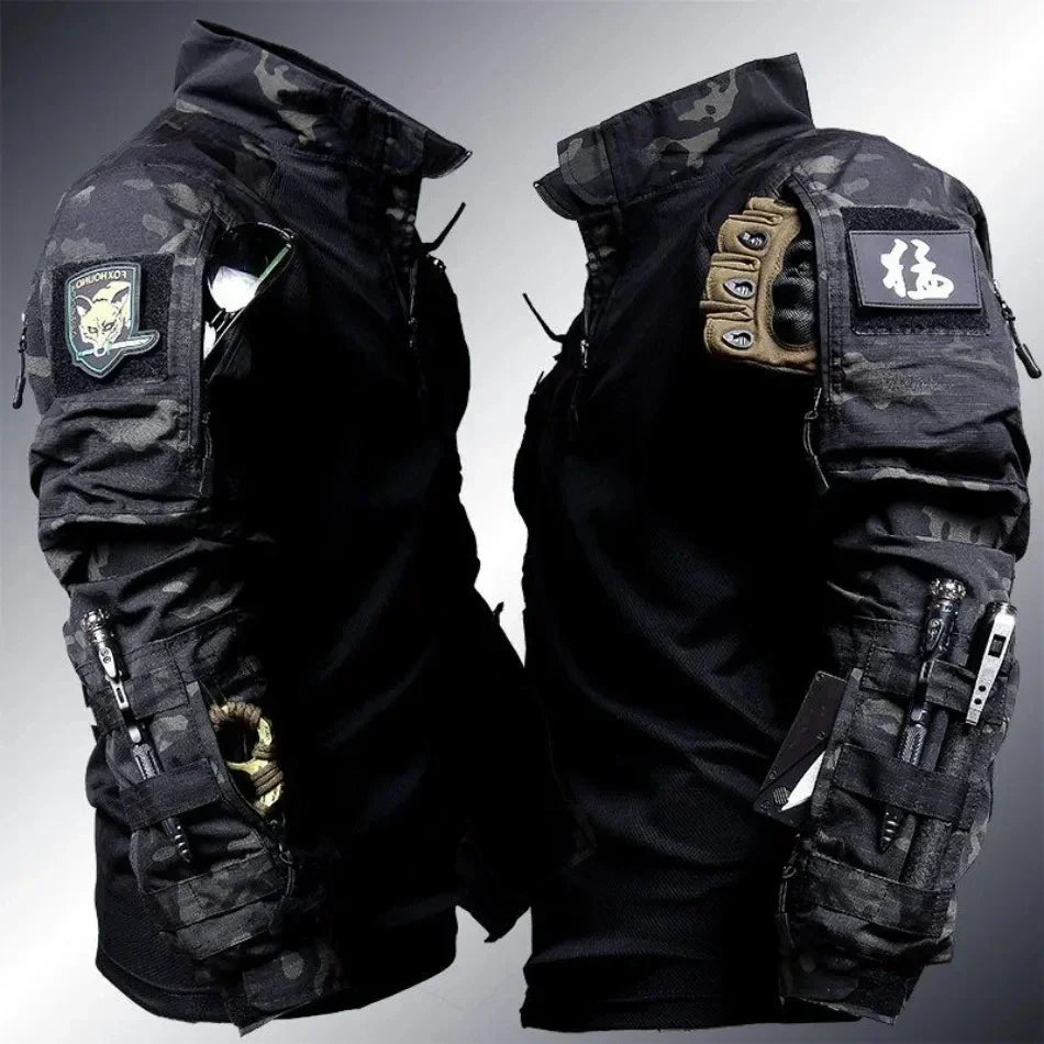 New Tactical Hunting Suit Outdoors Training Durable Breathable Camo Set Waterproof Quick Drying windproof Combat Two Piece Set