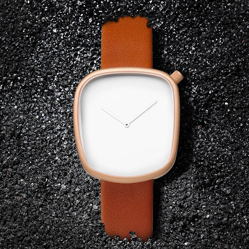 Watch Minimalist Men's Square Fashion Ultra thin Watch Minimalist Women's High Quality Elegant Quartz Watch Clock Gift