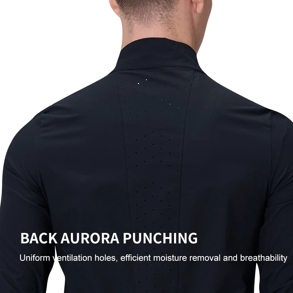 Men Cycling Jacket Lightweight Breathable Anti-UV Cycling Windbreaker High Quality MTB Road Bike Jersey 2-Way Zipper