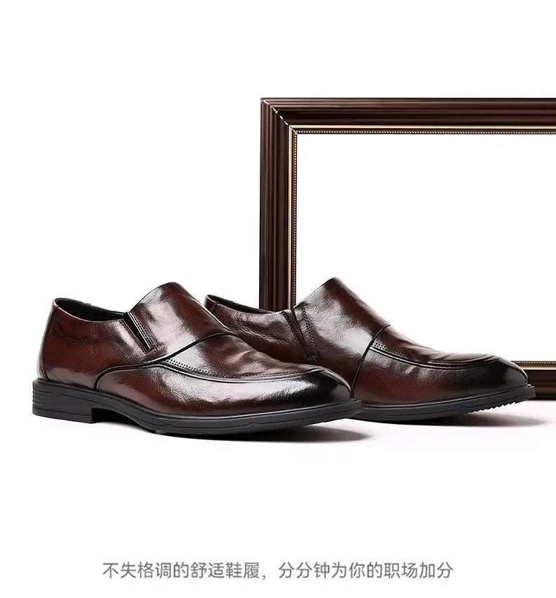 Luxury Brand Men Leather Formal Business Shoes Male Office Work Flat Shoes Oxford Breathable Party Wedding Anniversary Shoes