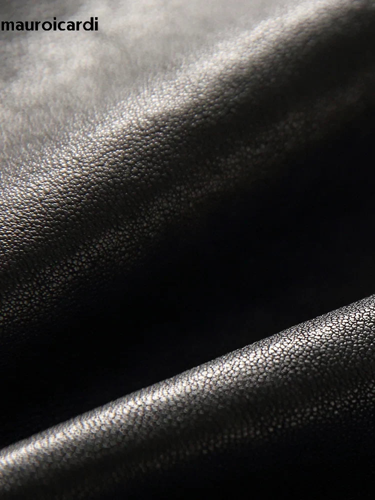 Spring Autumn Luxury Elegant Cool Black Pu Leather Vest for Men with Hood Zipper Sleeveless Jacket Men Clothing 2023