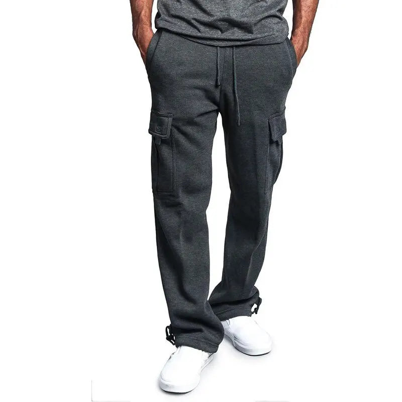 Men's Overalls Casual Sports Pants Breathable Soft Winter Fitness Trousers