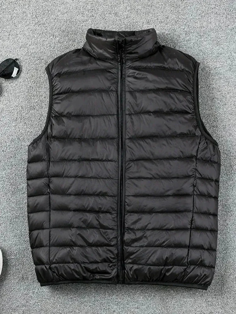 Coat Ultralight Sleeveless Puffer Vest Jacket Ultra Thin Warm Lightweight Down Jacket Waistcoat Winter Men Duck Down Vest Coats
