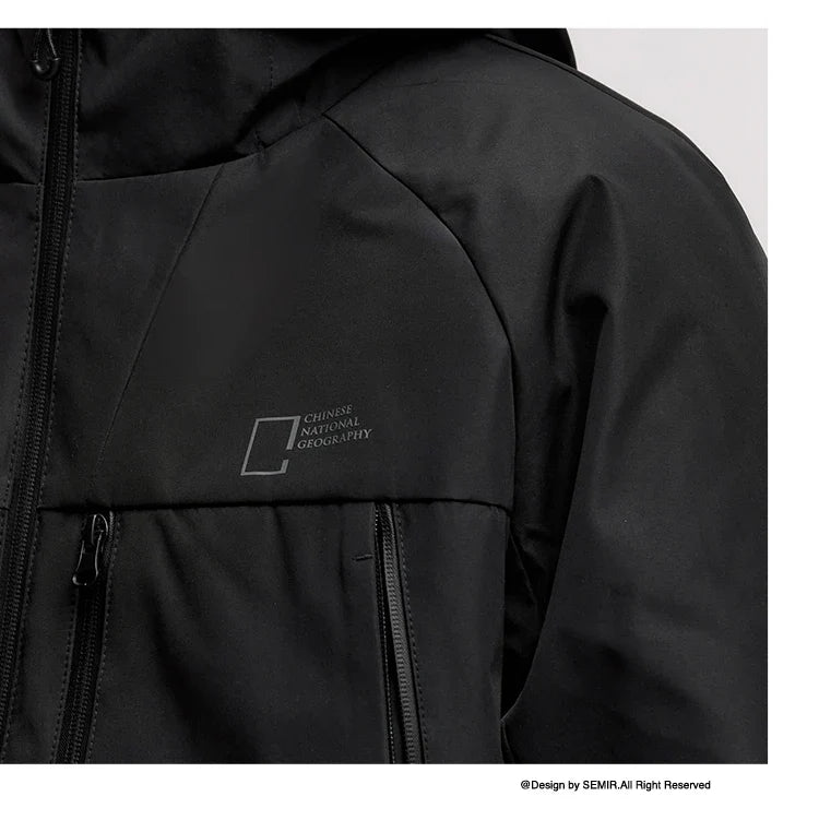 Down Jacket Men Three-in-One 2026 Winter New Colorblocked Stand-Up Collar Protective Outerwear