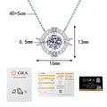 1CT Moissanite Pendant Necklace for Women  Certified 925 Sterling Silver Lab Diamond Neck Chain Party Jewelry Gifts