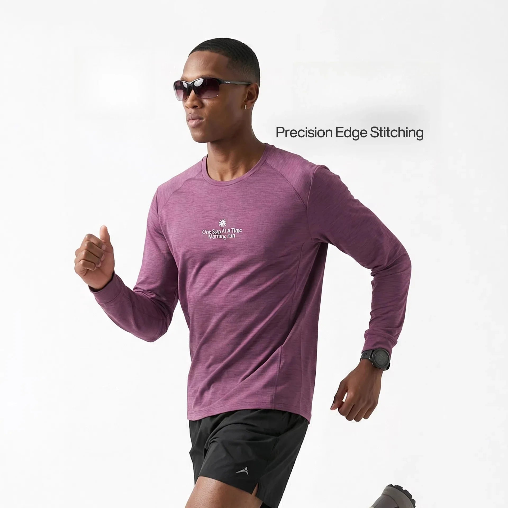 Men's Long Sleeve Quick Dry Sports T-Shirt Moisture Wicking Gym Fitness Top Outdoor Running Hiking Activewear Workout Tee