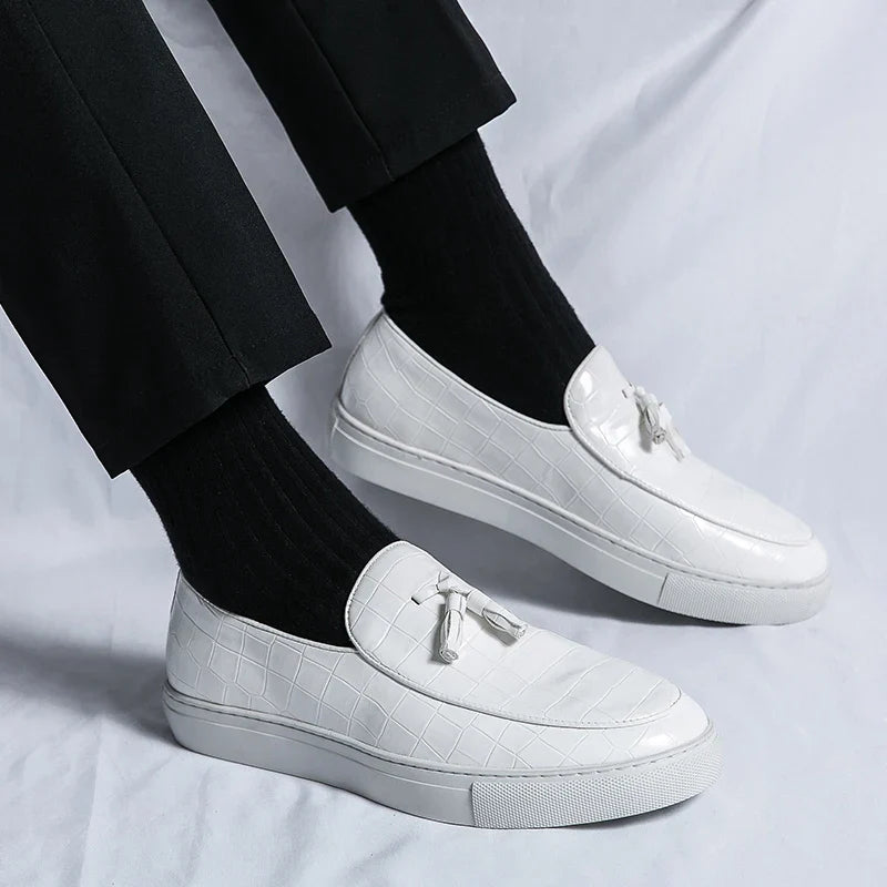 Zapatos De Hombre Loafers Men's Tassel Slip-On Comfortable Men Leather Shoes Casual Shoes Fashion Oxford Shoes Large Size 38-47