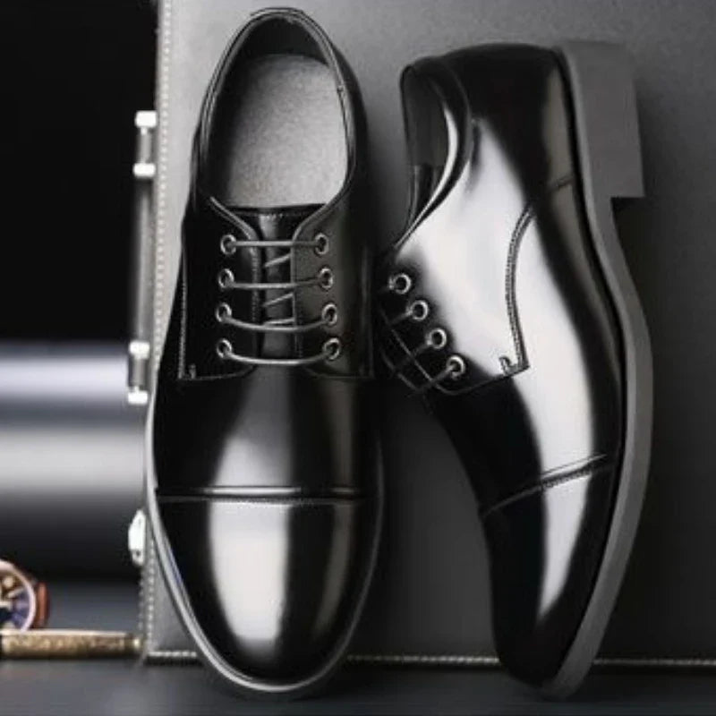 Round Toe Lace Up Business Social Shoe for Men Casual High Quality Fashion 2025 Style New Spring Autumn Dress Loafers Shoes Man