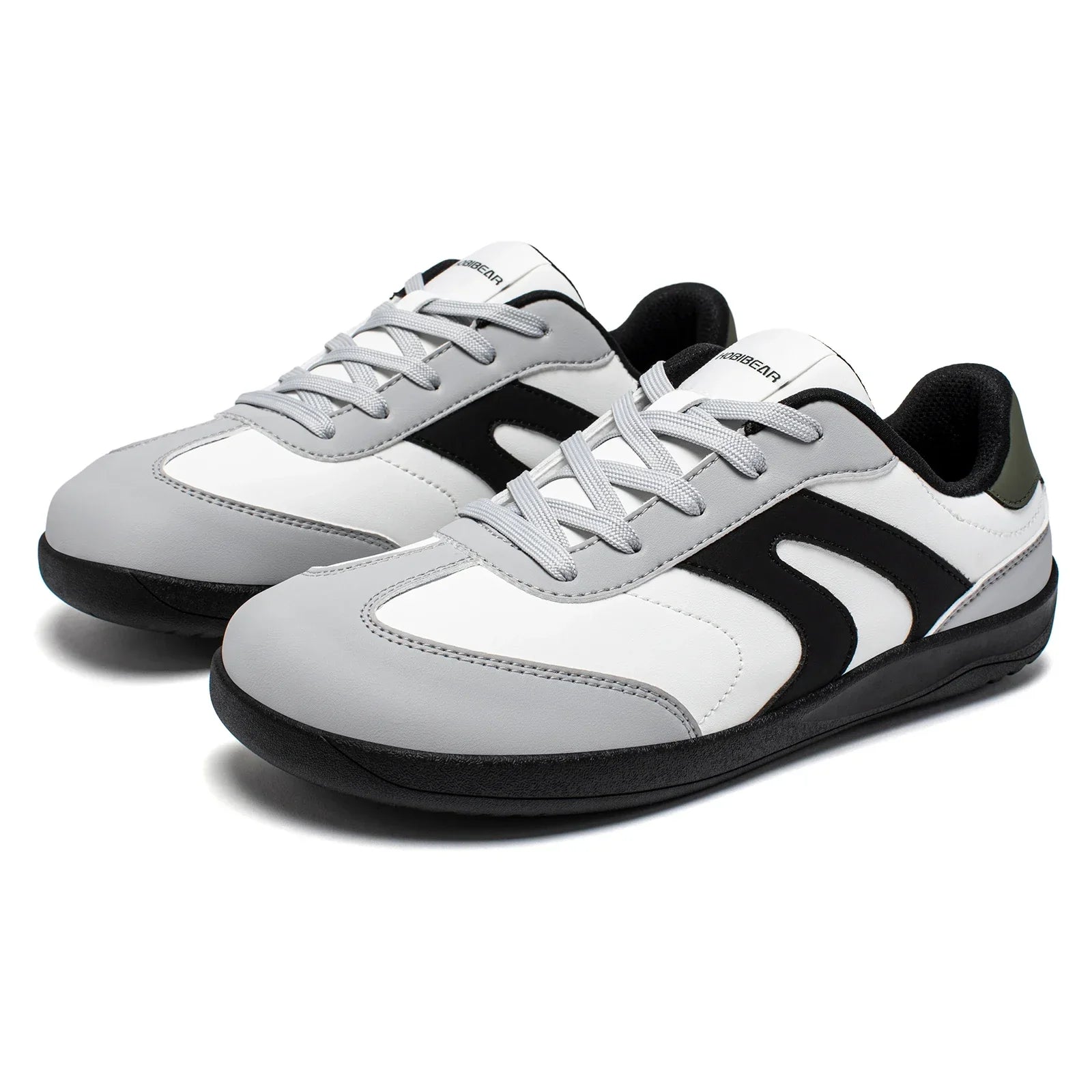 Wide Toe Shoes Unisex Artificial Leather Barefoot Sneakers Casual Retro Zero Drop Shoes for Women Men