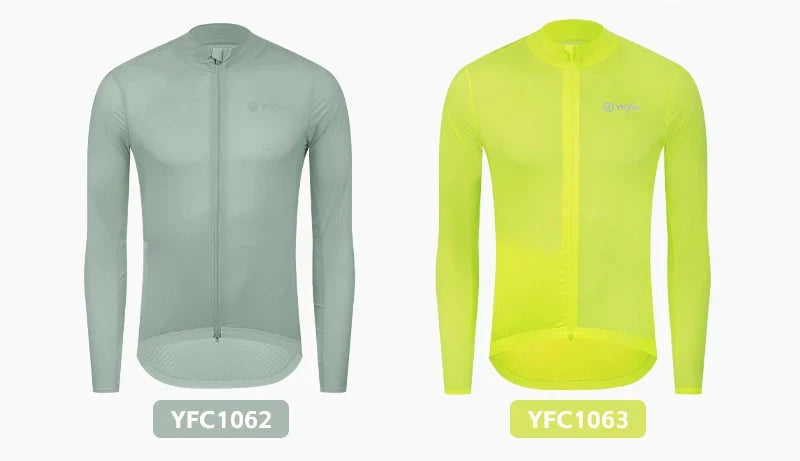 Men Windproof Waterproof Long Sleeve Cycling Jacket YKK Double Zipper Breathable MTB Bike Clothing Tops Pro Team Jersey