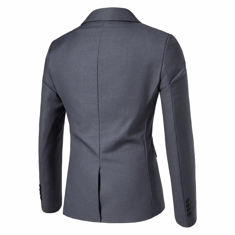 Suit Men's (Blazer+ Vest + Trousers) Fashionable Business Solid-color Wedding British-style Workwear, Casual Performance Suit