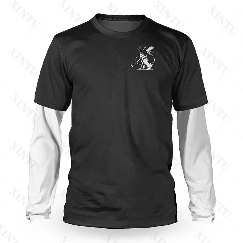 2022 Loose Rider Men's Long Sleeve Jersey DH Motocross Sportswear MTB Mountain Bike Downhill Shirt MX Mountain Bike Shirt
