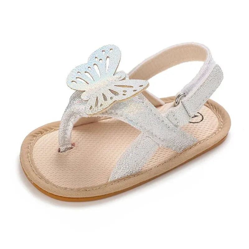 Meckior Summer Baby Shoes Newborn Cute Bowknot Girls Garden Sandals Anti-slip Soft Cotton Sole Flat Bottomed Shoes