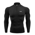 Compression Tight Autumn Quick Dry Polos Shirts Gym Bodybuilding Muscle Long Sleeve T-shirts Mens Fitness Sport Trainning Polos