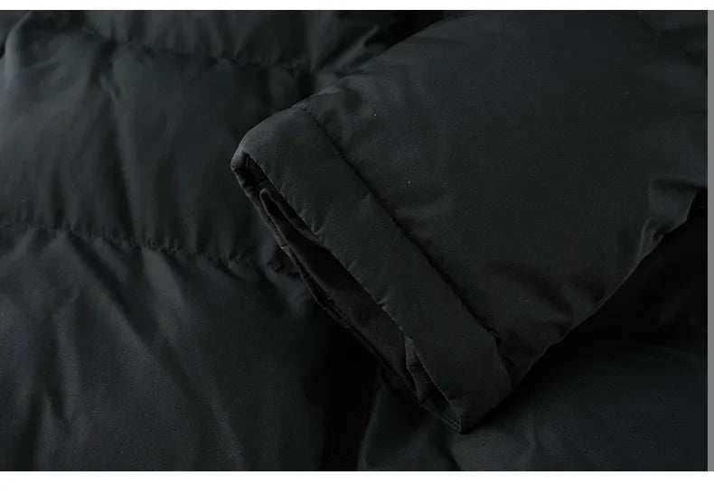 Men Winter Jacket Long Sports Training Hooded Coat Outrwear Warm Silk Cotton Windproof Cotton Clothing пуховик женский