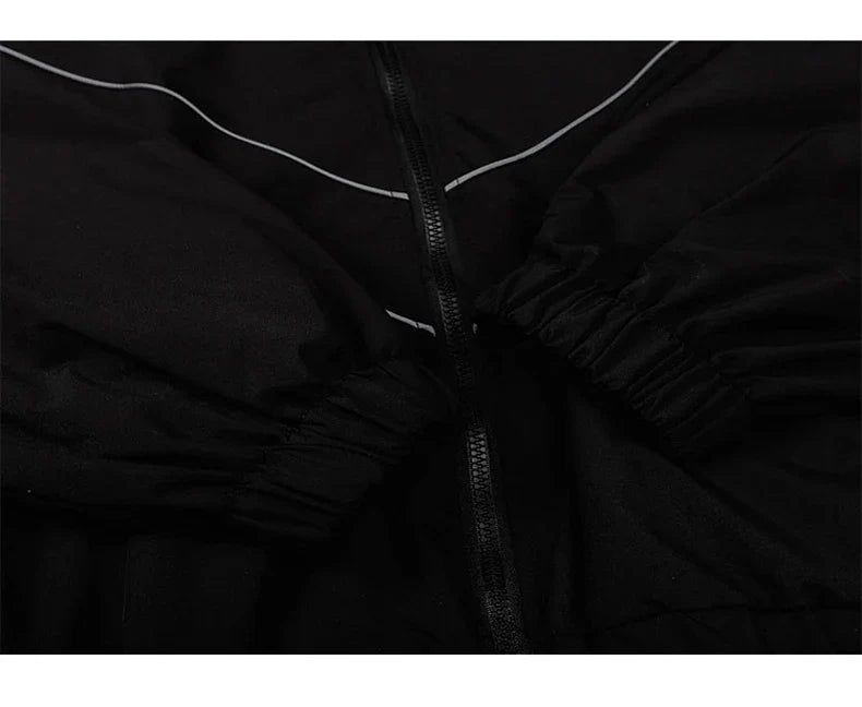 Men High Street Patchwork Color Black Windbreaker Coats Hip Hop Varsity Jacket Women Spring Autumn Thin Fashion College Jackets