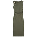 Womens Ruffled Bodycon Dresses Green Black Dress Summer Woman Sexy  Sleeveless Long Dresses Asymmetric Corset Vestidos 066