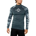 Men's UPF 50+ Compression Turtleneck Swimming Training Shirt Gym Fitness T-Shirt Surf Sports Rashguard Custom Logo Fishing Top