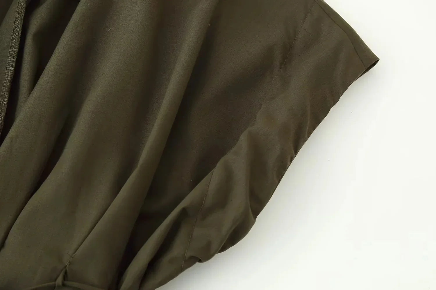 2026 Spring Summer Vintage Women Dress Fashion Single Breasted Sashes Draped V Neck Sleeveless Chic Brown Ladies Dresses