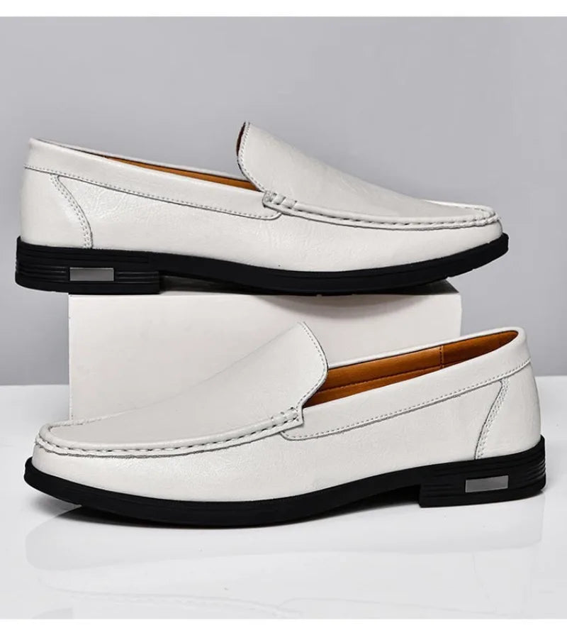 Genuine Leather Men's Shoes Classics Business Dress Shoes Moccasins Slip on Loafers Driving Shoes for Men Casual Shoe Big SIze48