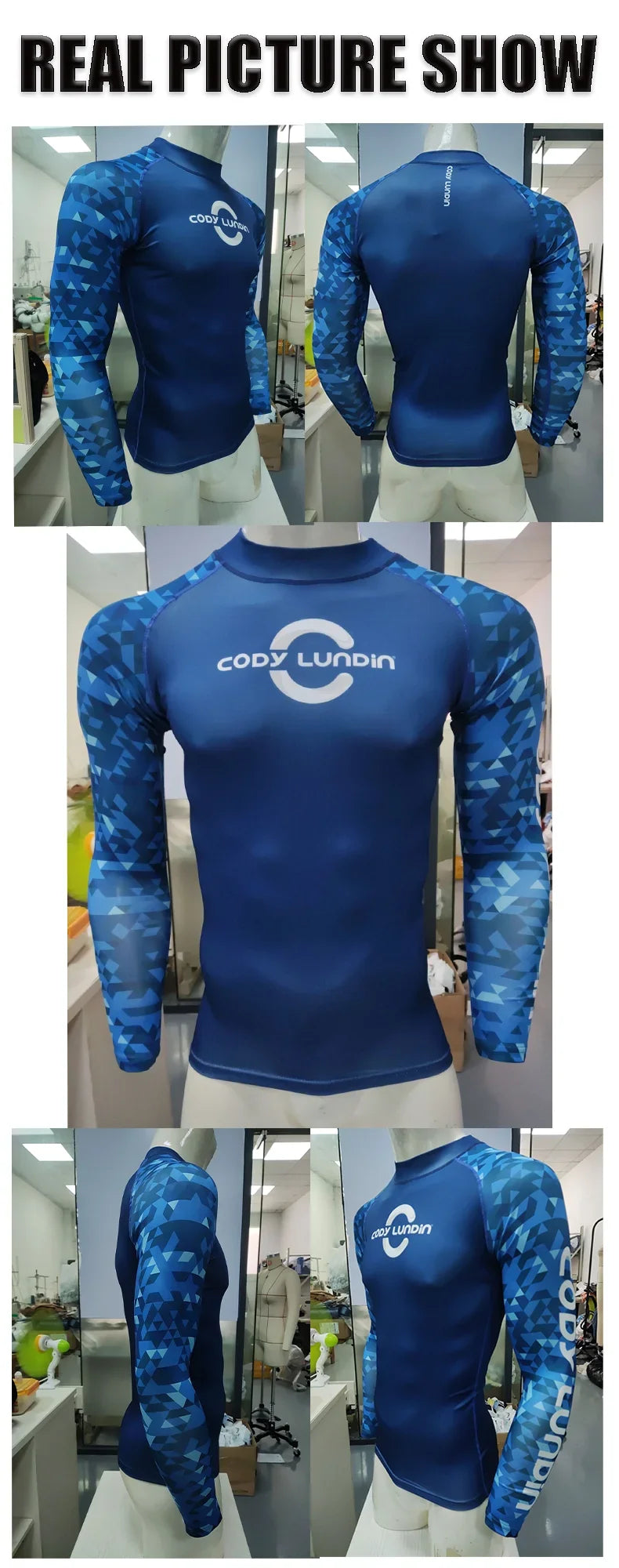 Popular Manufacturer Custom Sublimated Print Rashguard With Rubber Banding Hem Long Sleeves UV Sportswear Men Sport Gym T shirt