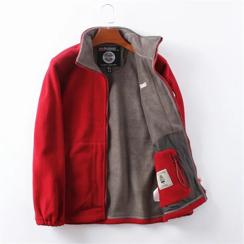 Thickened Double - Sided Polar Fleece Jacket for Men | Autumn/Winter Warm Casual Loose Fit Big Size Coat
