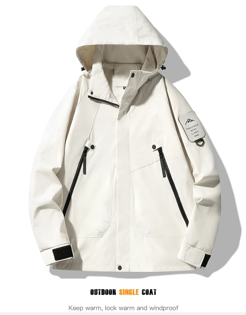 Women's Men's Waterproof Jacket Climbing Hiking Camping Trekking Windbreaker Unisex Outdoor Windproof Rain Coat Antifouling