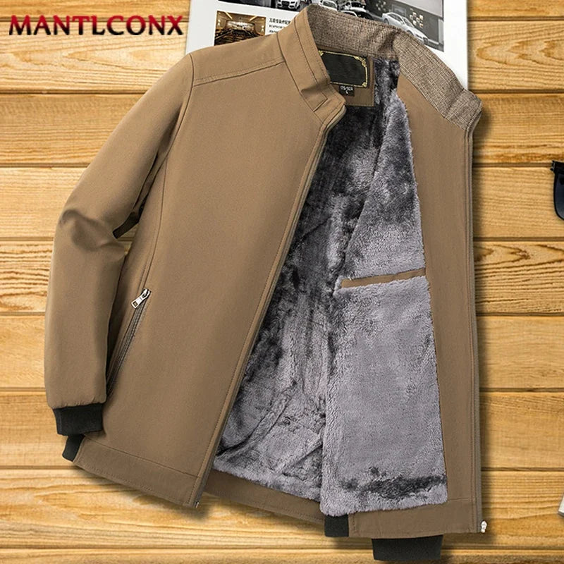 Luxury Men's Winter Coats Business Casual Thicken Inner Men's Winter Jacket Fleece Inner Parkas Man Thermal Warm Outerwear L-3XL