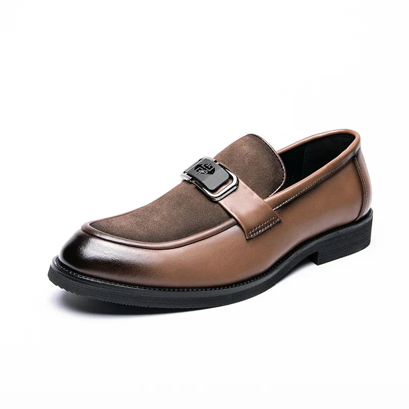 Brand High-quality Brown Loafers for Men Soft Comfortable Men's anti suede Formal Shoes Thick Soled Casual Leather Shoes Mo-2928