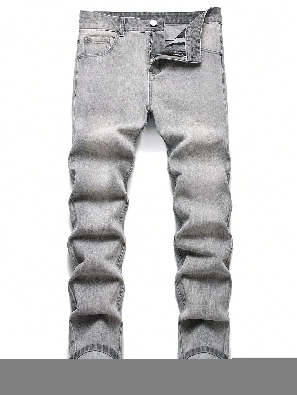 1pc Men's Slim Denim Pants, New Trend Party Street Style, Pocket Jeans, Suitable for Daily Wear for Couples in All Seasons