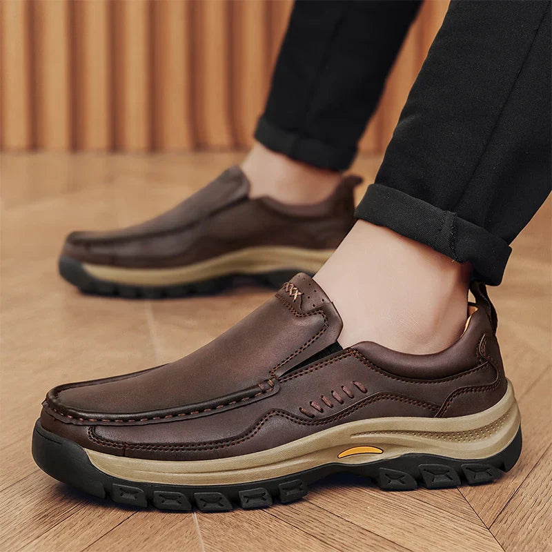 Spring 2025 New Men's Shoes: Versatile Casual Shoes, British Middle-aged Dad Shoes, and Fashionable Business Leather Shoes