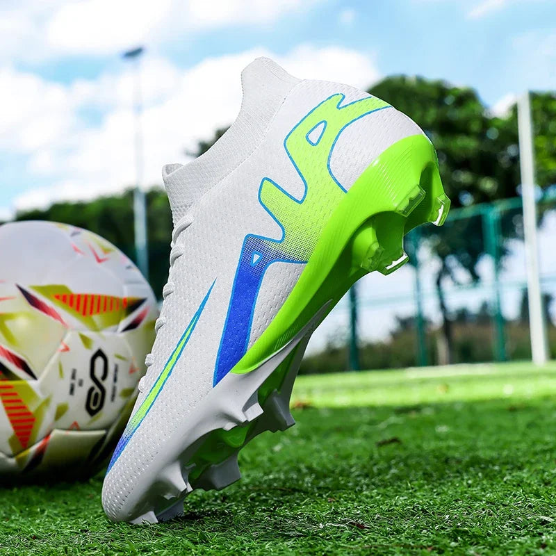 New Men Football Boots Cleats High-top Sneakers High-quality Non-Slip Indoor Soccer Shoes Futsal Grass Match Hot-selling Outdoor