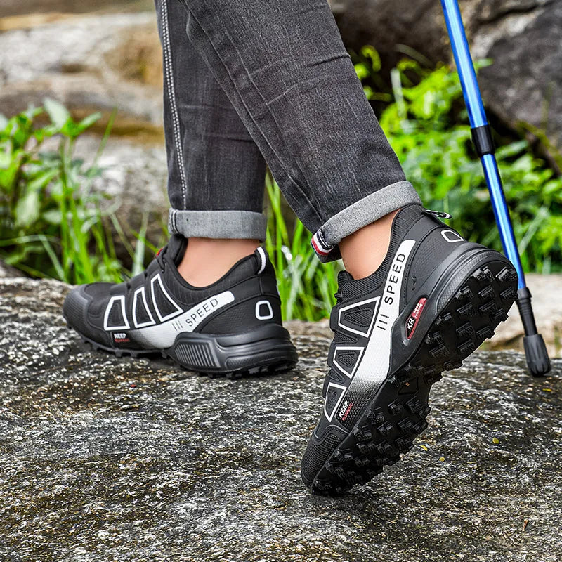 Men‘s Waterproof Hiking Shoes Outdoor Trainers Lace-up Climbing Shoes Women Trekking Sneakers Anti-slip Hunting Tactical Sneaker