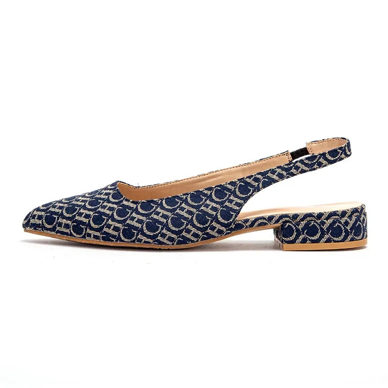 For Women with Follow-Up Shoes, Low Heel Commuting Office Letter Design Women's Sandals